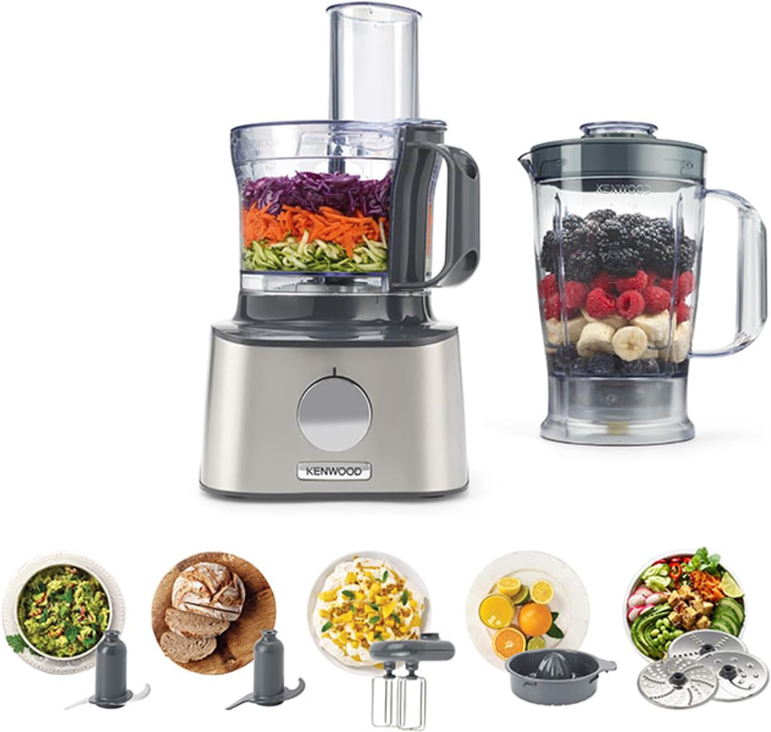 Kenwood Multipro Compact FDM301SS - 800 Watt Keukenmachine Zilver