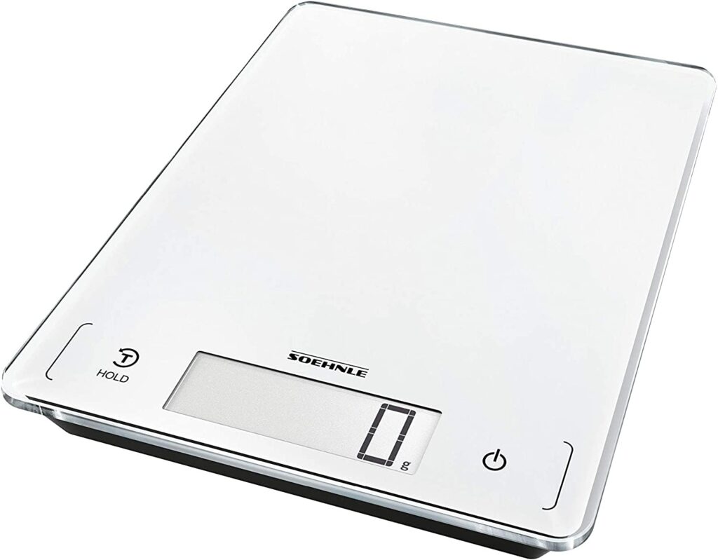 Soehnle Page Electronic Professional Digital Household Kitchen Scales Silver Weight up to 15 kg with 1 g Accuracy Scales with Patented Sensor Touch Function incl. Batteries