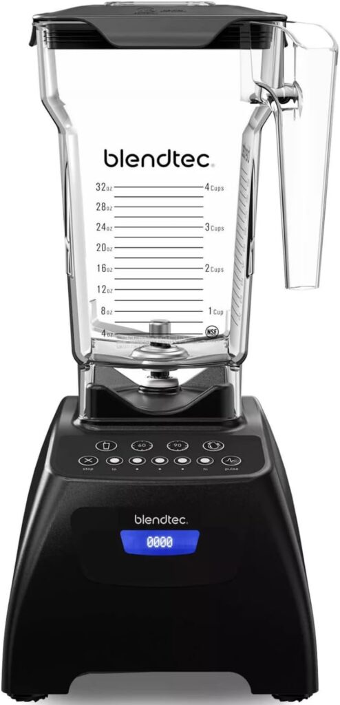 Blendtec Blender Classic High Performance 575 Plastic Function Turbo / Dishwasher Safe Ice Crusher / Chopper / Puree 1 L, 1 L, Black