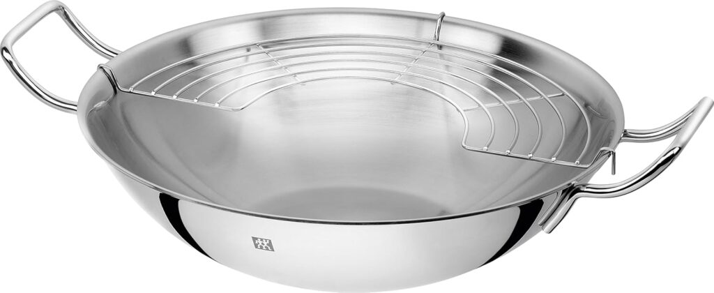 Zwilling 40992-332-0 Plus Wok, Stainless Steel, Diameter 32 cm